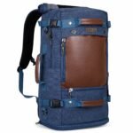 WITZMAN B2021 Travel hiking Duffel Canvas Rucksack Vintage Duffel Bag (Blue) - Image 3