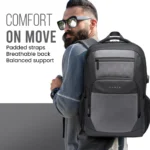 BANGE BG-1922 External USB Port 15.6-inch Laptop Backpacks (Grey) - Image 6
