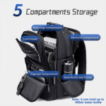 Arctic Hunter B00492 Business Office Travel with 15.6 Inch Laptop Pocket Water-resistant Multiple Pocket Bag(Blue) - Image 3