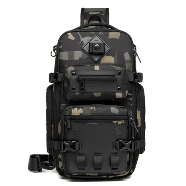 OZUKO 9585 Crossbody Shoulder Sling Chest Sports Tactical Waterproof Bag(Camouflage)