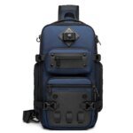 OZUKO 9585 Crossbody Shoulder Sling Chest Sports Tactical Waterproof Bag(Blue)