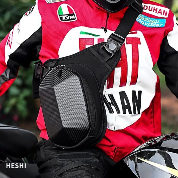 HESHI Anti-Theft Rain Cover Motorcycle Bag-010(Black)