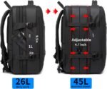 Bange BG-1908D 45L Expandable Business Travel Backpacks (Black) - Image 4