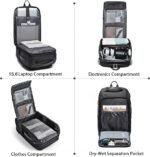 BANGE BG-22005 Premium Quality Business & Travel Waterproof Backpacks (Black) - Image 6