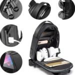 BANGE BG-7256 Anti-Theft Hard Shell Crossbody Shoulder Sling Bag(Black) - Image 3