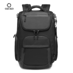 OZUKO 9409 USB Charging Waterproof Fashion Design Travel Laptop Backpackss(Black)