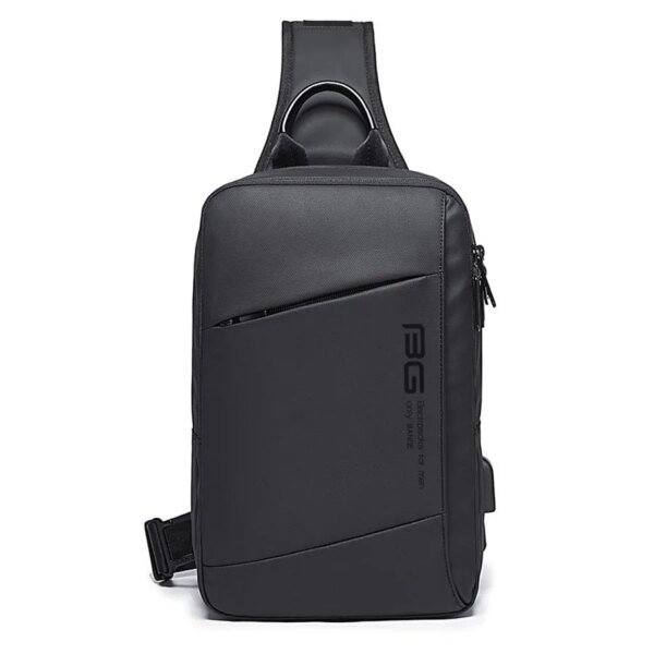 BANGE BG-22002 Crossbody Shoulder USB Port Bag(Black)