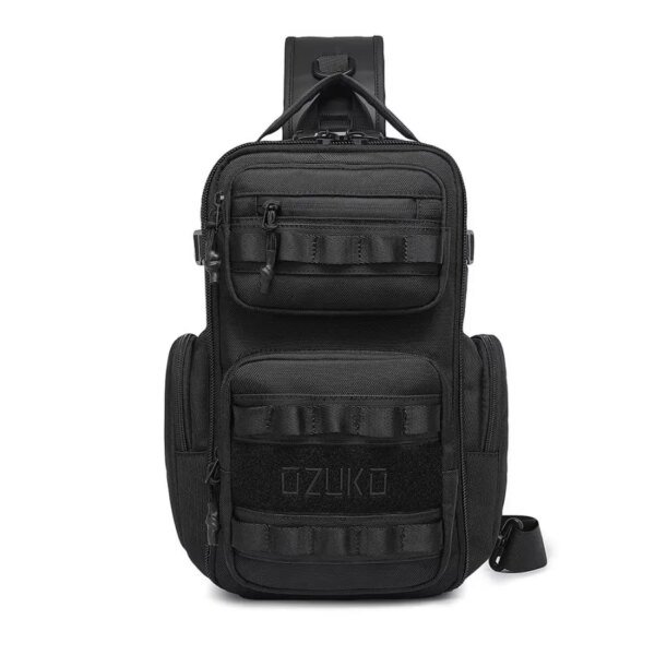 OZUKO 9812 Sling Crossbody Casual Travel Shoulder Shoulder Chest Bag(Black)