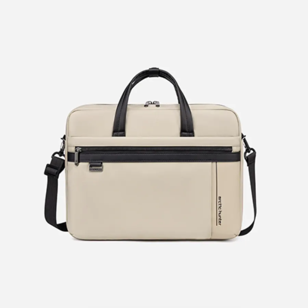 Golden Wolf GWB00849 Lightweight 15.6" Laptop Shoulder Multifunctional Water Resistant Bag(Beige)