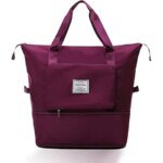 Hong Fu Large Capacity Foldable Travel Duffel Gym Sports Bag-F22(Maroon)