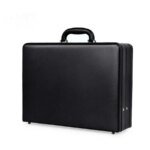 WGENER GONGZ Luxury Laptop Case Fashion Suitcases Password Cash Case Document Bag-05(Black)