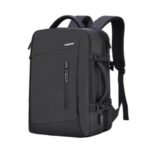 Shaolong 2020-1# 19" Premium Quality Business Travel Laptop Expandable Backpacks(Black)
