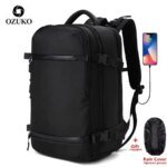 Ozuko 8983 Men Multi-function Bag Laptop Backpacks(Black)