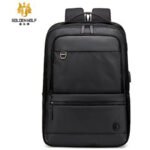 Golden Wolf GB00402 Water Resistant Laptop And Travel Backpacks(Black)