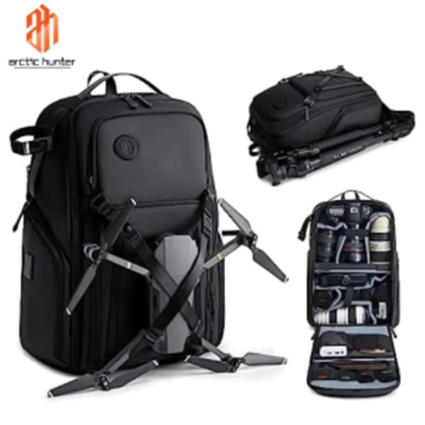 Arctic Hunter B00575 Waterproof Hard Case Camera Backpacks(Black)