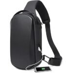 BANGE BG-7256 Anti-Theft Hard Shell Crossbody Shoulder Sling Bag(Black) - Image 2