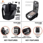 ARCTIC HUNTER B00403 Premium Quality Travel Business Backpacks(Black) - Image 3