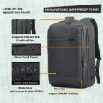 Arctic Hunter B00328 Waterproof Laptop Office Backpack (Black) - Image 4
