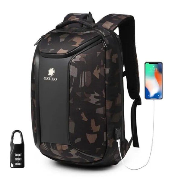Ozuko 9318 USB Port Laptop and Travel Backpacks(Camouflage)
