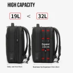 ARCTIC HUNTER B00345 Multifunctional Business Travel Backpacks (Black) - Image 3