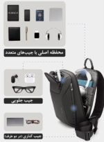 BANGE BG-8031 Men Chest Bag Business Duty Large Capacity Shoulder Crossbody Bag (Blue) - Image 3