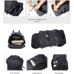 Witzman Large Capacity Hiking & Traveling Bag With Rain Cover-A568(Blue) - Image 2