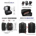 ARCTIC HUNTER B00350 Multifunctional Business Travel Backpacks(Black) - Image 3