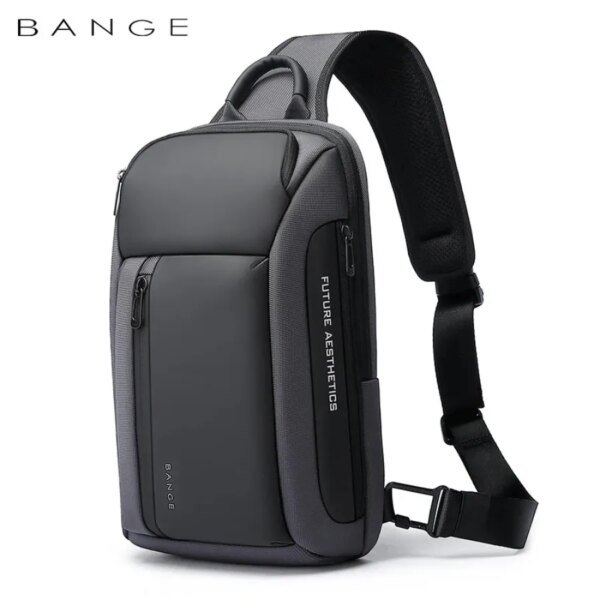 BANGE BG-7566 Breathable Waterproof Shoulder Chest Bag(Grey)