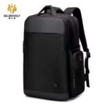 Golden Wolf GB00397 Business Travel with Lock Anti-theft 17.3-inch Laptop Water-resistant with USB Port Backpacks(Black)