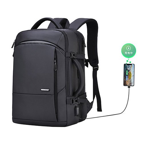 tWsagcFDwFVlHFViQSy7mRUumt9RBb7DNYBDgzFm Shaolong 2020-2# 19" Premium Quality Business Travel Laptop Expandable Backpacks(Black) - Image 1