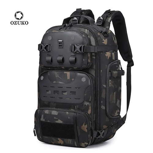 tlPtHCFFSIKYN7qsqUcUSLbgmEbeK8Gbr30yFfUe OZUKO 9590 Multi-Functional Business Travel Hiking Campaign Anti Theft with USB Charging Port(Camo) - Image 1