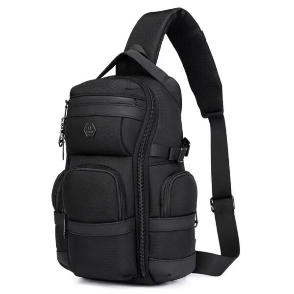 Ozuko 9808 Outdoor Crossbody Shoulder Chest Sling Bag(Black)