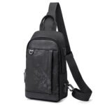 GOLDEN WOLF GXB00124 Single Strap Crossbody Bag (Black) - Image 2