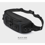 OZUKO 9530 Tactical Sling Chest Waterproof Shoulder Bag for Camping Hiking Fitness Cycling(Black) - Image 2