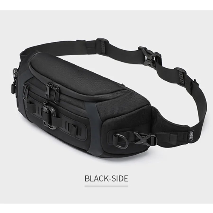 y7jm4WvOMNAcfjV3XF204Juf0zySnyCjlJD3PKZYpngwidth900height900 OZUKO 9530 Tactical Sling Chest Waterproof Shoulder Bag for Camping Hiking Fitness Cycling(Black) - Image 1