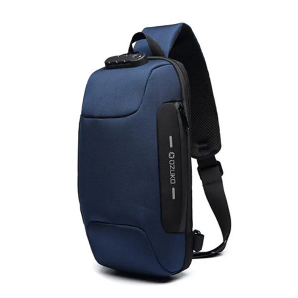 Ozuko 9223L Anti-Theft Crossbody Shoulder Bag(Blue)