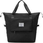 Hong Fu Large Capacity Foldable Travel Duffel Gym Sports Bag-F22(Black)