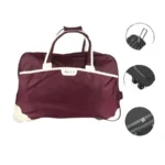 HTS Rolling Duffel Travel Trolley Bag Coffee - Image 2