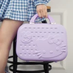 Hello Kitty 14 Inch Mini Makeup Beauty Case Box - Purple