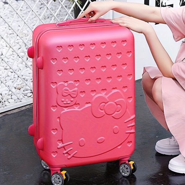 Hello Kitty 24 Inch Cartoon Suitcase Trolley Luggage - Red