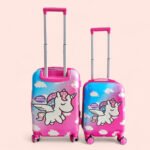 Kid's Polycarbonate Cartoon 4 Wheel 360 Rotating Non-Breakable Suitcase Luggage Trolley - Disney Unicorn - Image 7