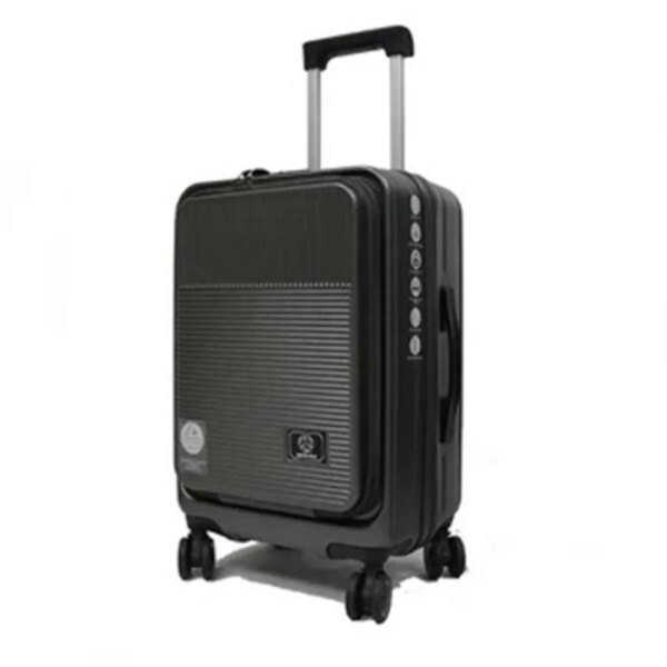 Smart Polo 18" Carry-On Trolley Luggage-006(Black)