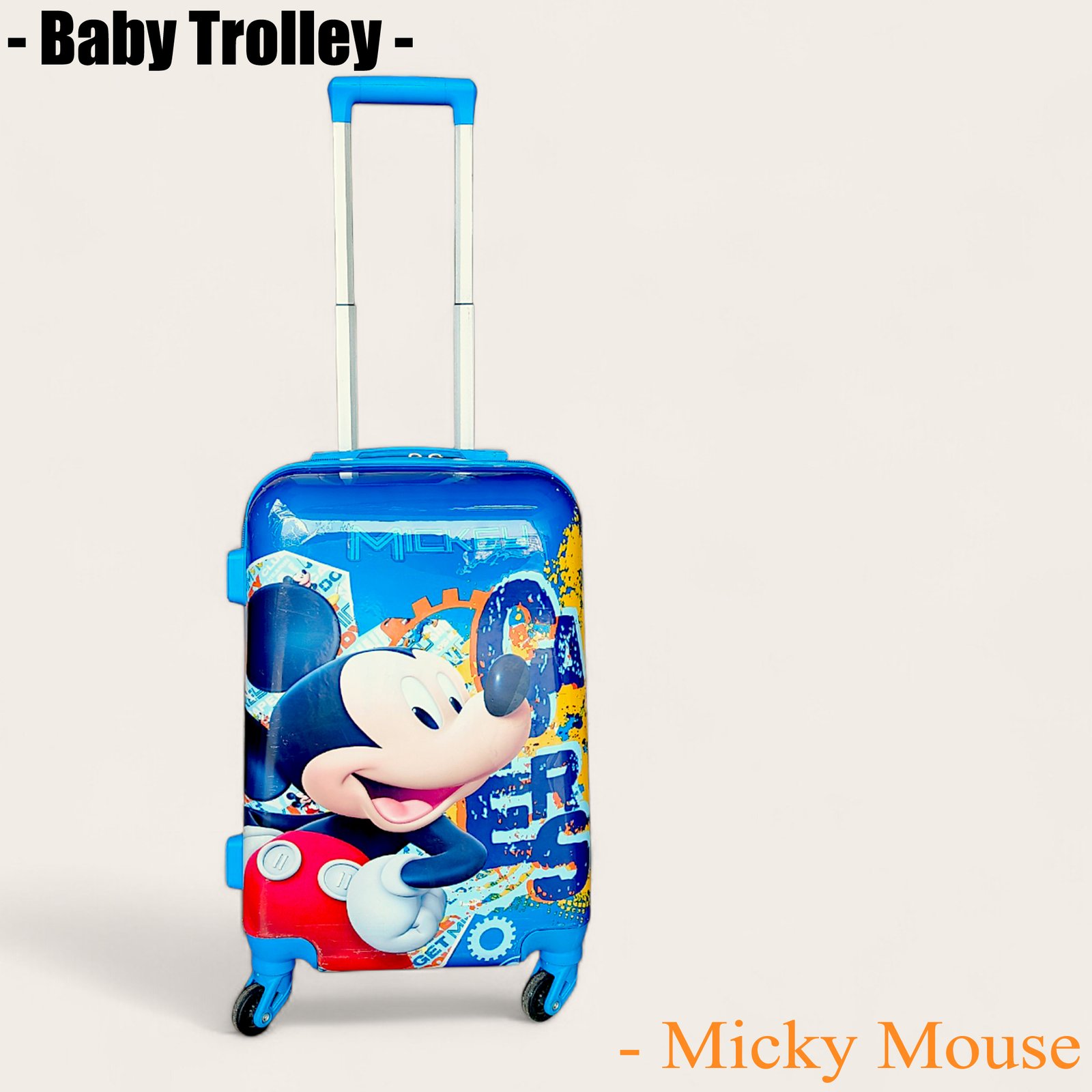IMG_20260227_121014_178.jpg Kid's Polycarbonate Cartoon 4 Wheel 360 Rotating Non-Breakable Suitcase Luggage Trolley - Micky Mouse - Image 1