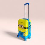 Kid's Polycarbonate Cartoon 4 Wheel 360 Rotating Non-Breakable Suitcase Luggage Trolley - Minions - Image 2