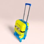Kid's Polycarbonate Cartoon 4 Wheel 360 Rotating Non-Breakable Suitcase Luggage Trolley - Minions - Image 4