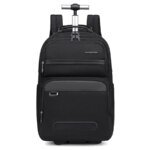 Arctic Hunter LG00656-1 Tas Ransel Semi Koper Backpack Bag Laptop USB With Wheels(Black)