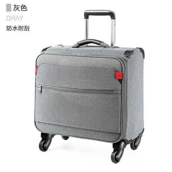 WGENER GONGZI 18inch Lightweight Cabin Crew Trolley Luggage-03(Grey)