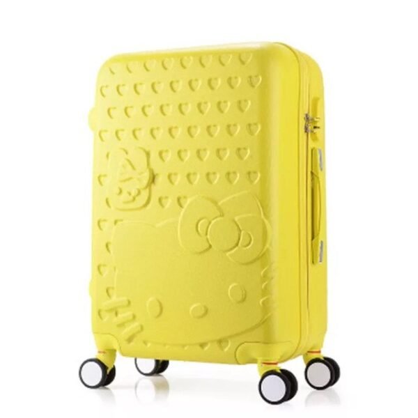 Hello Kitty 24 Inch Cartoon Suitcase Trolley Luggage - Yellow