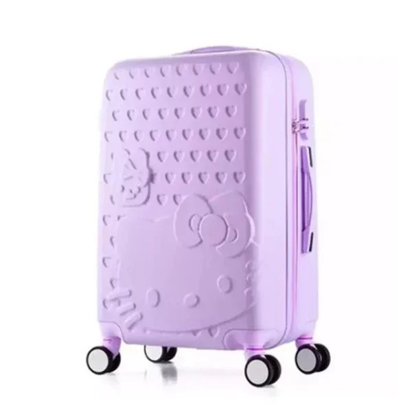 Hello Kitty 24 Inch Cartoon Suitcase Trolley Luggage - Purple