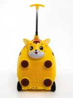 Remote Control Animal Trolley Luggage Game Kids Toy Travel Case (Yellow)
